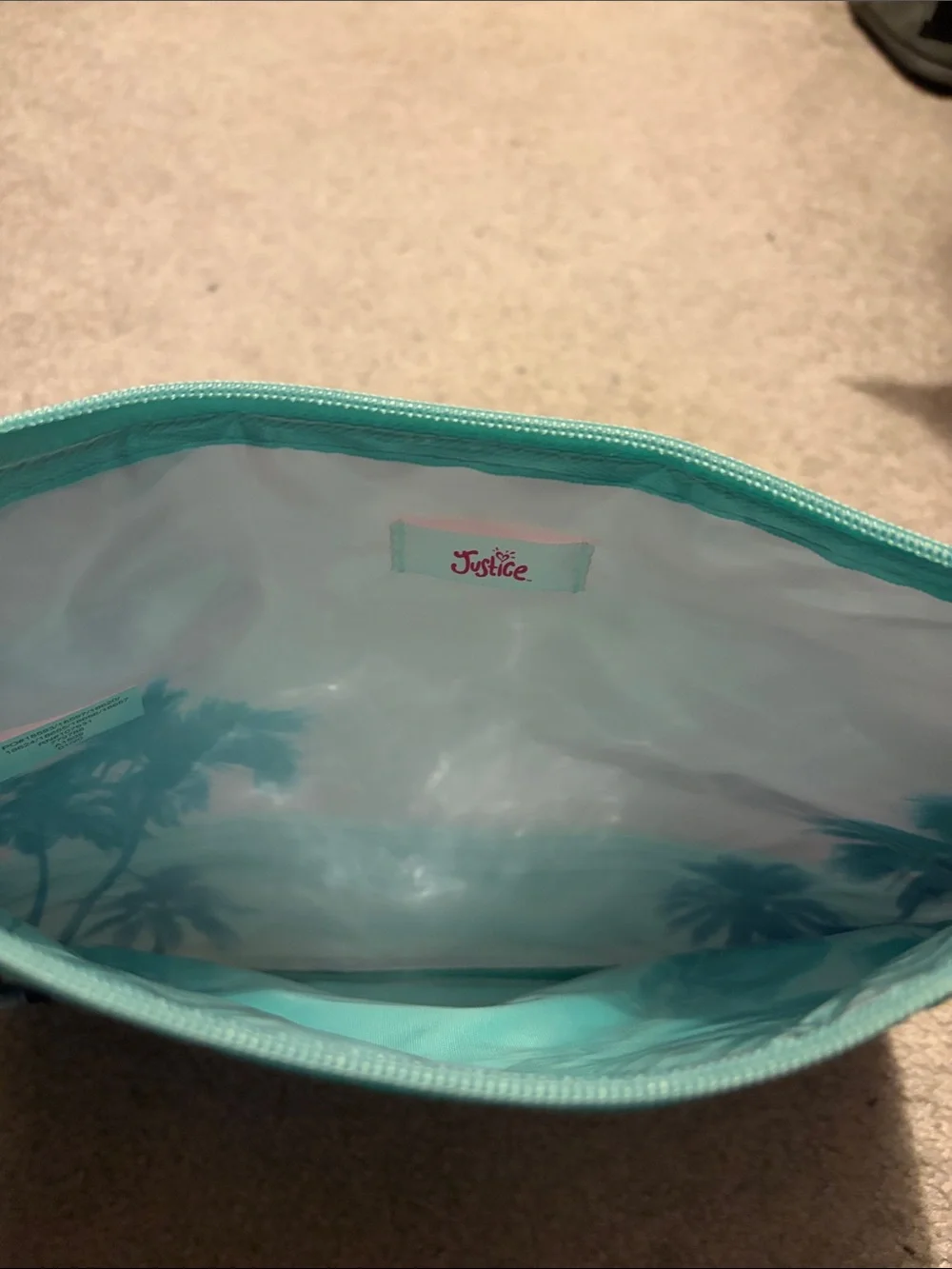 Justice Pink and Teal 'Tropical Vibes' Pouch